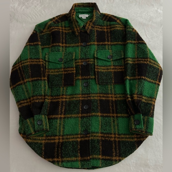 Good American Plaid Shacket Green Women’s Jacket - Picture 5 of 7